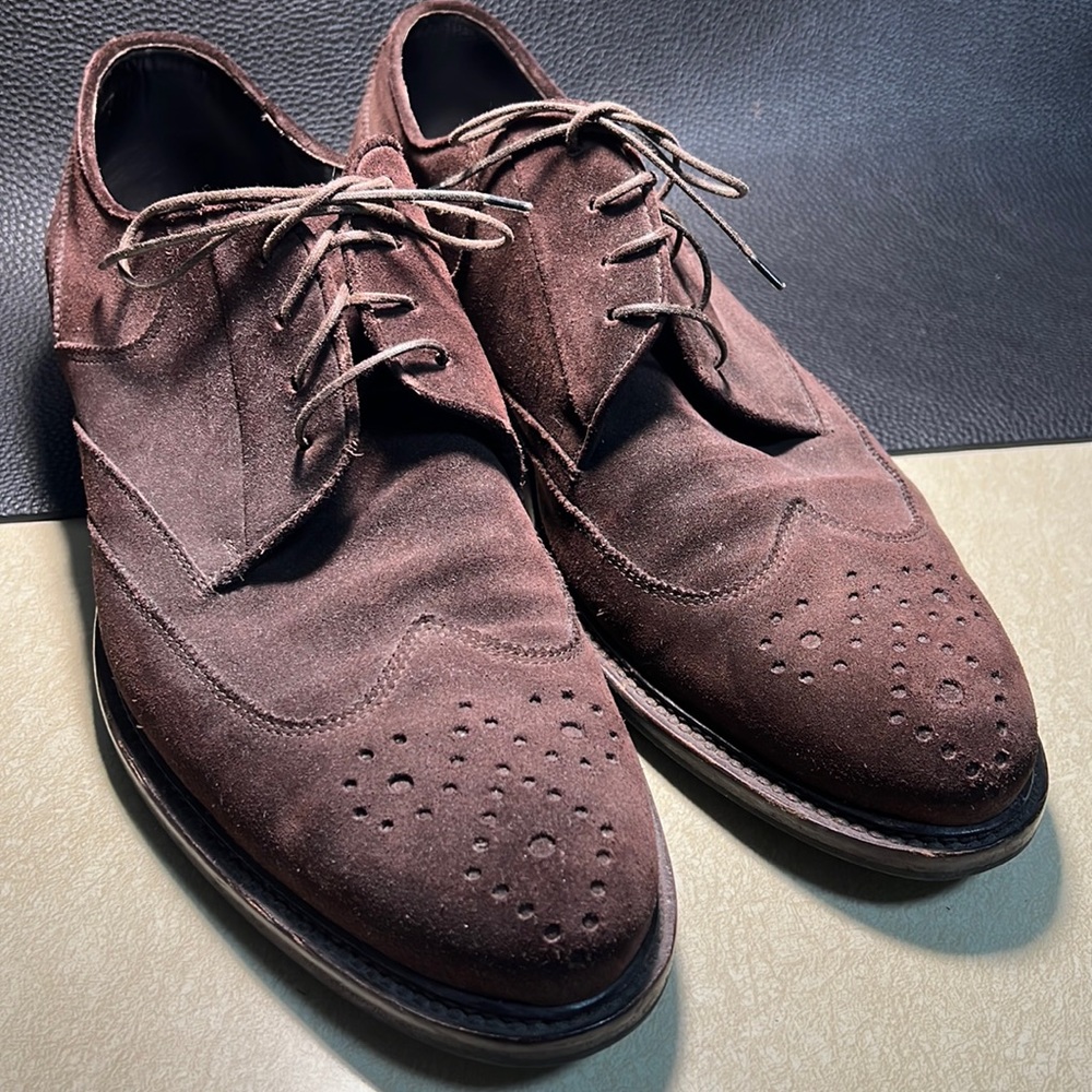Hugo Boss Suede wing tips size 11